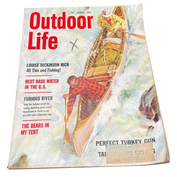Outdoor Life Other - 🧭 Outdoor Life Aug 1961 Vintage Magazine Canoe Cover + Trailster Ad Midcentury